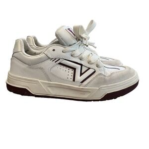 Vans Lowland 2.0 Cream Burgundy Sneaker Skateboard Size Men's 7.5 Women's 9